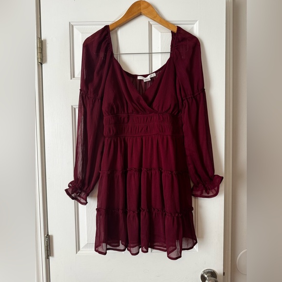 Altar'd State Dresses & Skirts - Altar’d State Women's Brick Red V-Neck Swing Dress - Size Medium